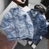 Áo khoác nam big size jean wash H416