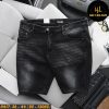 Quần short jean nam big size wash tông đen H417