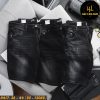 Quần short jean nam big size wash tông đen H417