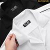 Áo sơ mi nam tay ngắn cổ đăng có túi viền sọc H418