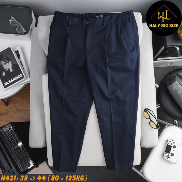 Quần tây nam big size baggy lưng thun H421