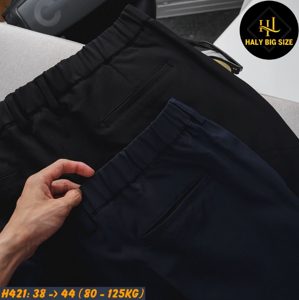 Quần tây nam big size baggy lưng thun H421