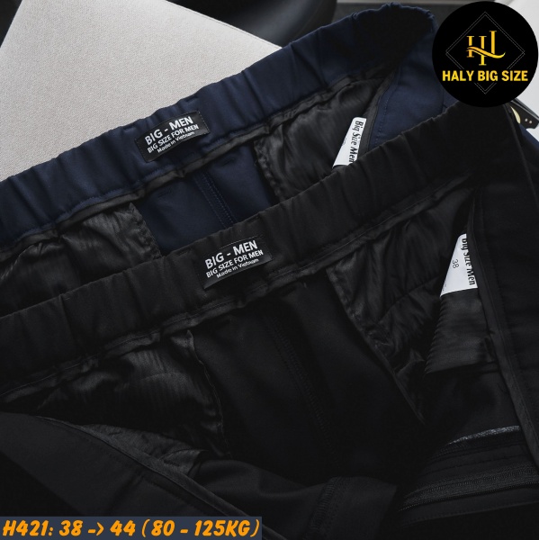 Quần tây nam big size baggy lưng thun H421