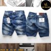 Quần short jean nam big size xanh chấm trắng H428