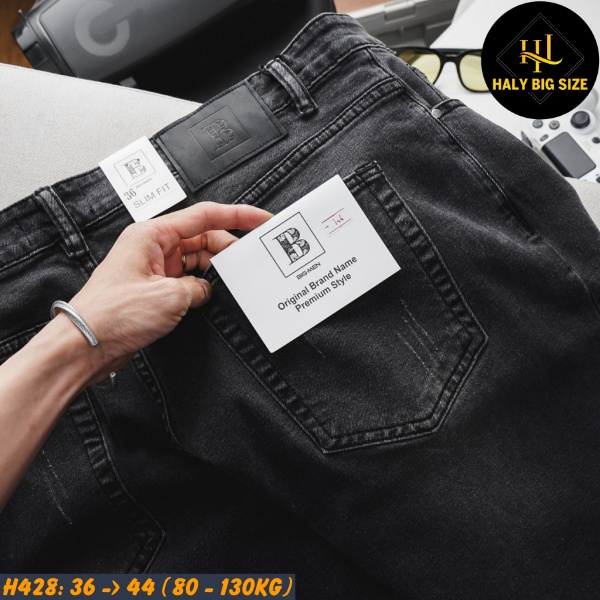 Quần short jean nam big size H428