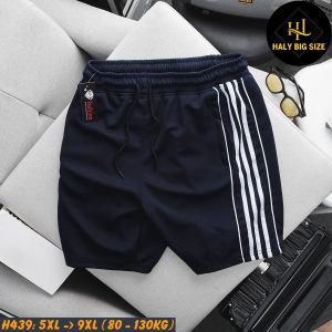 Quần short thun nam big size 5 sọc H439