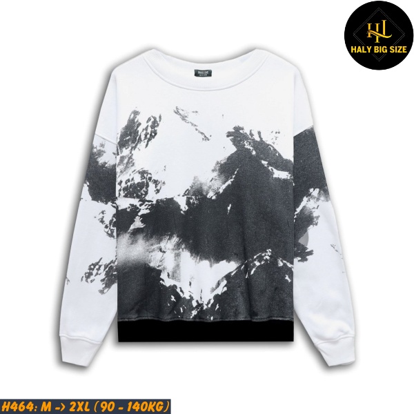 Áo thun nam big size sweater in hình núi H464
