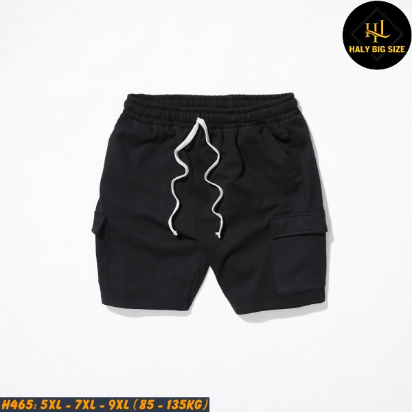 Quần short nam big size nỉ túi hộp H465