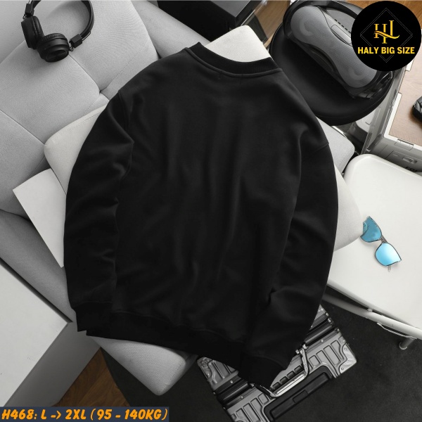 Áo thun nam big size sweater trơn H468