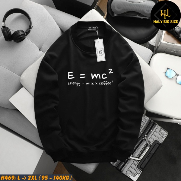 Áo thun nam big size sweater trơn H468