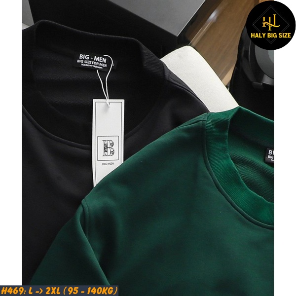 Áo thun nam big size sweater trơn H468