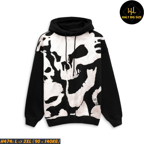 Áo Khoác Hoodie Nam Big Size [H474: 90-140kg]