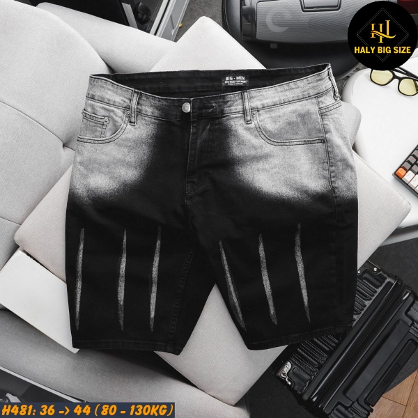 Quần short jean nam big size H481