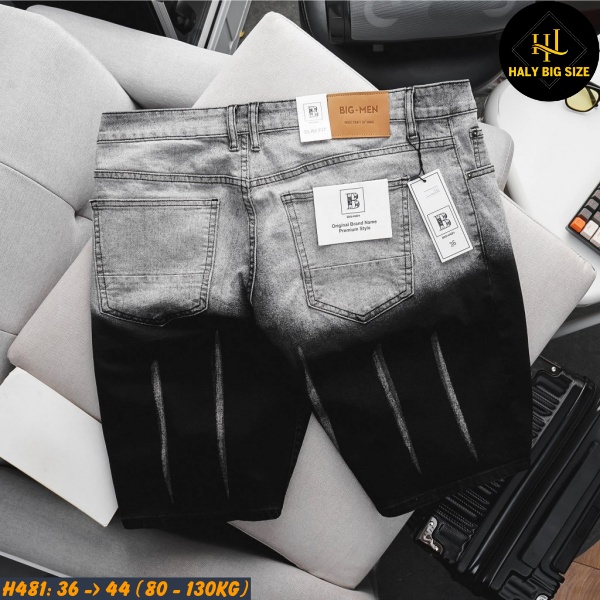 Quần short jean nam big size H481