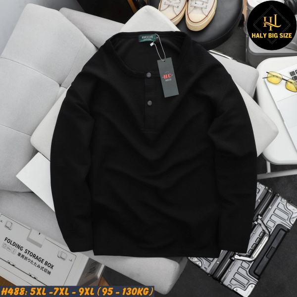 Áo thun nam big size dài tay H488