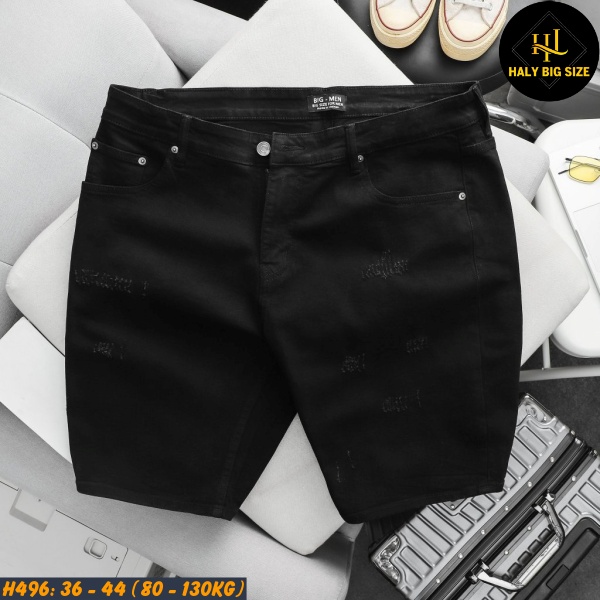 Quần short jean nam big size H496