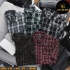 Áo sơ mi nam big size tay ngắn nỉ caro nhỏ H508