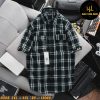 Áo sơ mi nam big size tay ngắn nỉ caro nhỏ H508