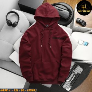 Áo khoác hoodie nam big size [H498: 90-130kg]