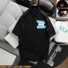Áo sơ mi nam big size ngắn tay đen in "Cool and chill" HL016