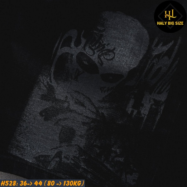 Quần short jean nam big size in hình độc lạ H528