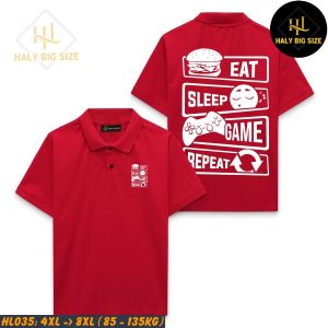 Áo polo nam big size đỏ game HL035