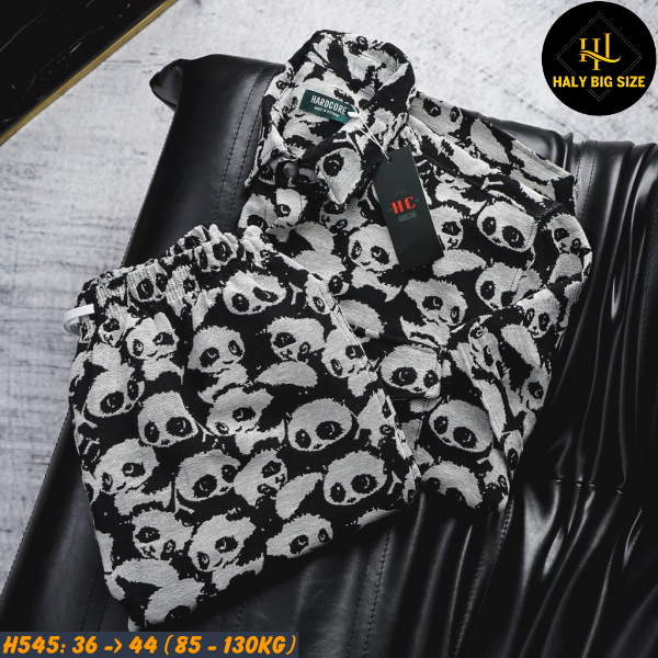 Đồ bộ nam big size hình gấu trúc H545