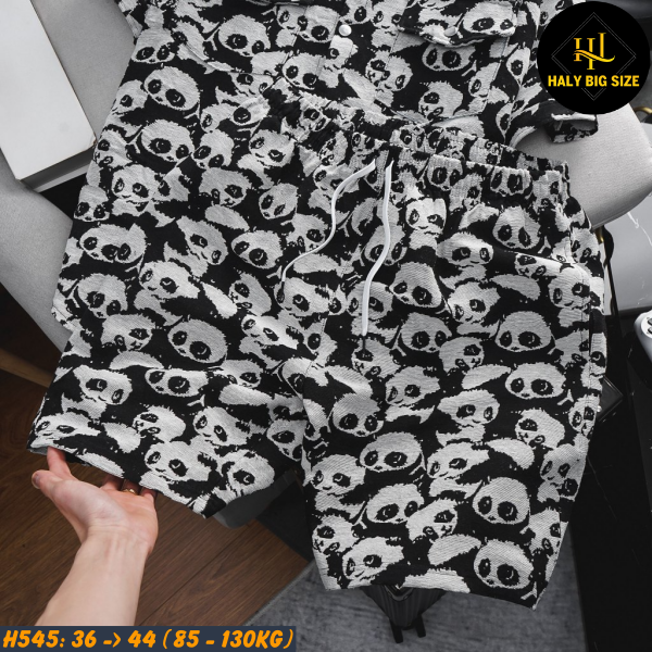 Đồ bộ nam big size hình gấu trúc H545