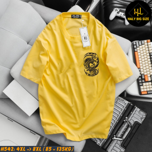 Áo thun nam big size màu vàng H542