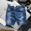 Quần short jean nam big size xanh in chữ H544