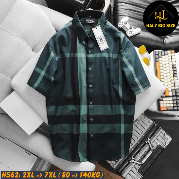 Áo sơ mi nam tay ngắn caro H562