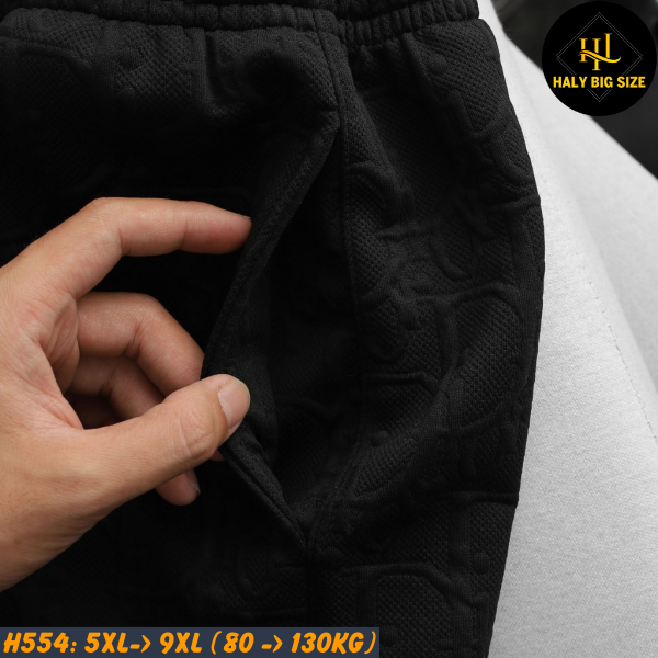 Đồ bộ nam big size vải dập nổi cá tính H554