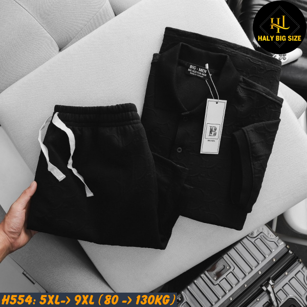 Đồ bộ nam big size vải dập nổi cá tính H554
