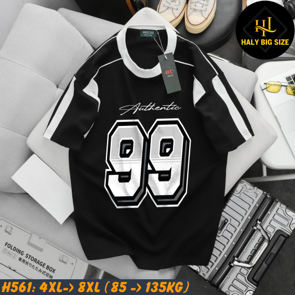 Áo thun nam big size phối sọc nách H561