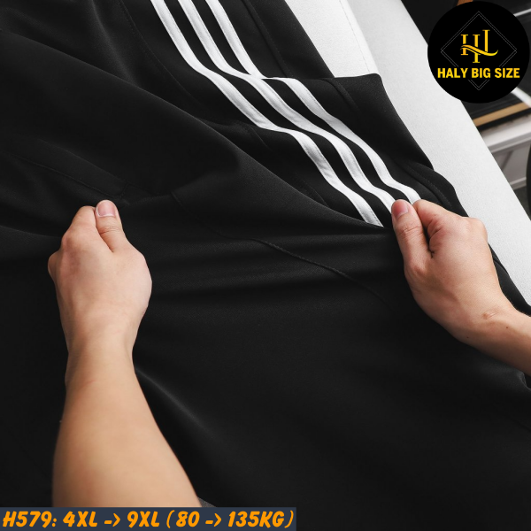 Quần jogger thun nam big size thể thao 3 sọc H579