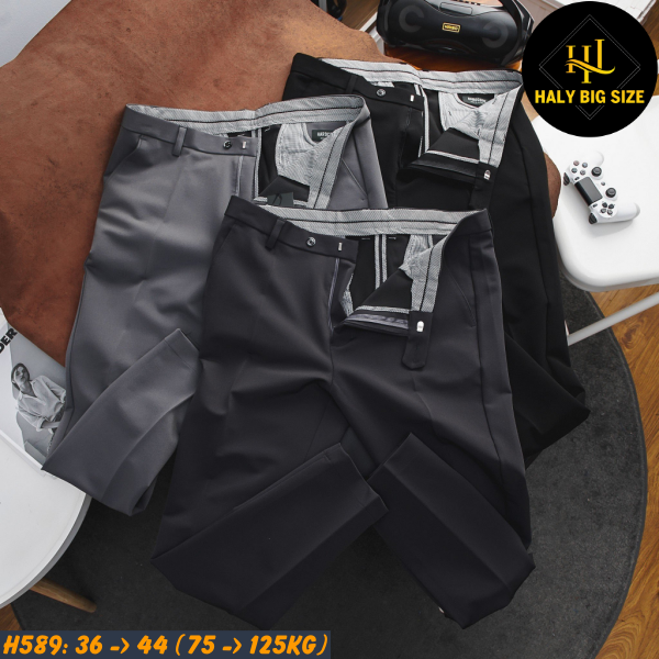 Quần tây nam big size chất thun H589