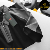 Áo polo nam big size phối xám đen thời trang có dây kéo H590