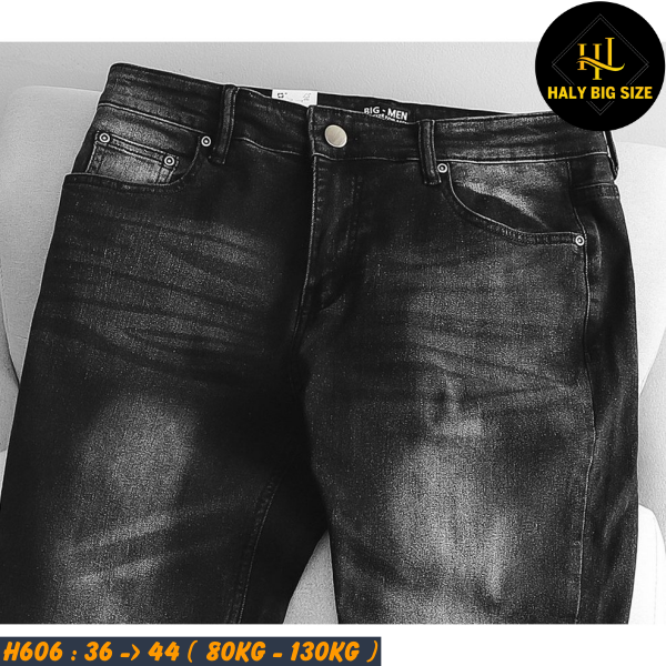 Quần jean nam big size tông đen H606