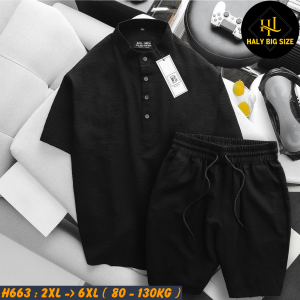 Đồ bộ nam big size vải đũi thời trang H663