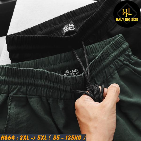 Đồ bộ nam big size vải đũi cổ vest H664