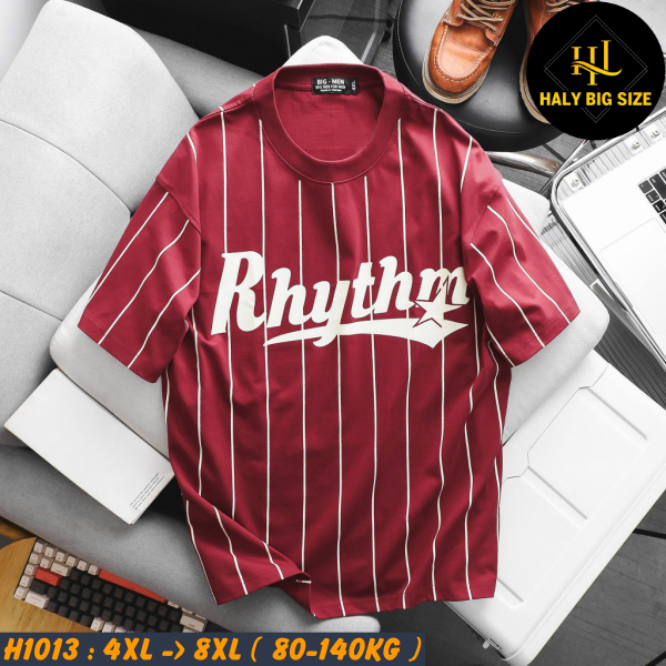 H1013-Ao-thun-cotton-mau-do-phoi-soc-lua-Rhythm-big-size-nam