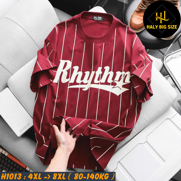 H1013-Ao-thun-cotton-mau-do-phoi-soc-lua-Rhythm-big-size-nam